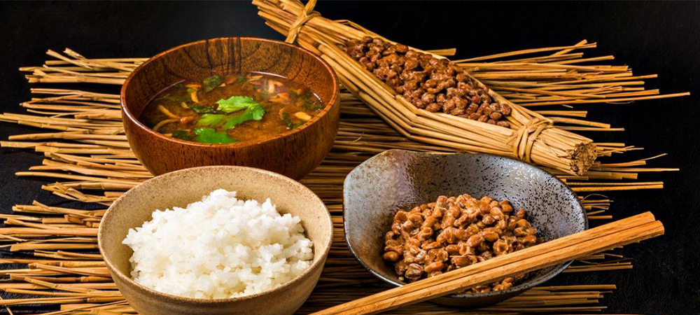 納豆,蕎麥麵,味噌湯,日本,健康食物
